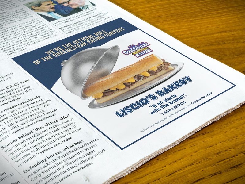 advertising - Liscio's Bakery Newspaper Ad